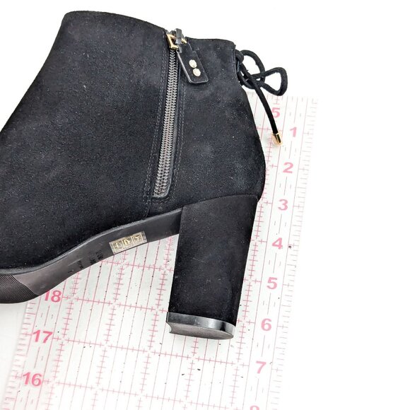 Stuart Weitzman Women Grandiose Black Suede Ankle Dress Office Back Lace Boots 7 - Picture 10 of 11